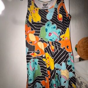 Mighty Fine Pokemon Sleeveless Dress with Yellow and Orange